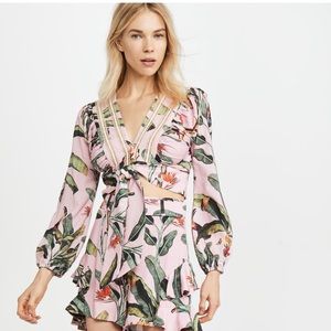 PatBo Tropical Print Crop Top